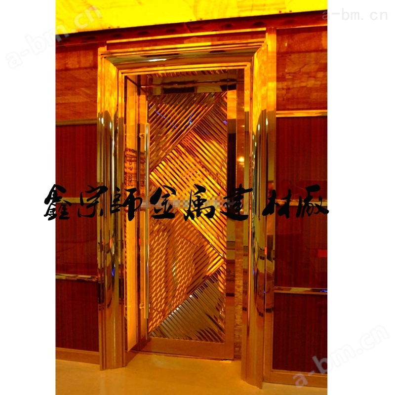 鑫宗师供应2015新款玫瑰金不锈钢KTV包厢门厕所门 酒吧门