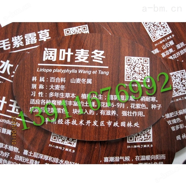 北京景区树木挂牌制作，树木标示牌，植物挂牌，植物吊牌雕刻加工