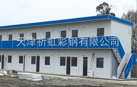 山东青岛岩棉防火复合板彩钢房工地用环保活动房